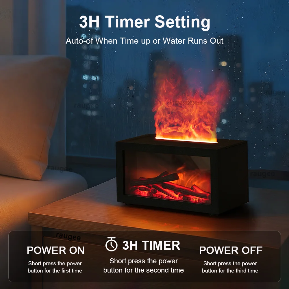 FlameMist™ Aromatherapy Fireplace Humidifier