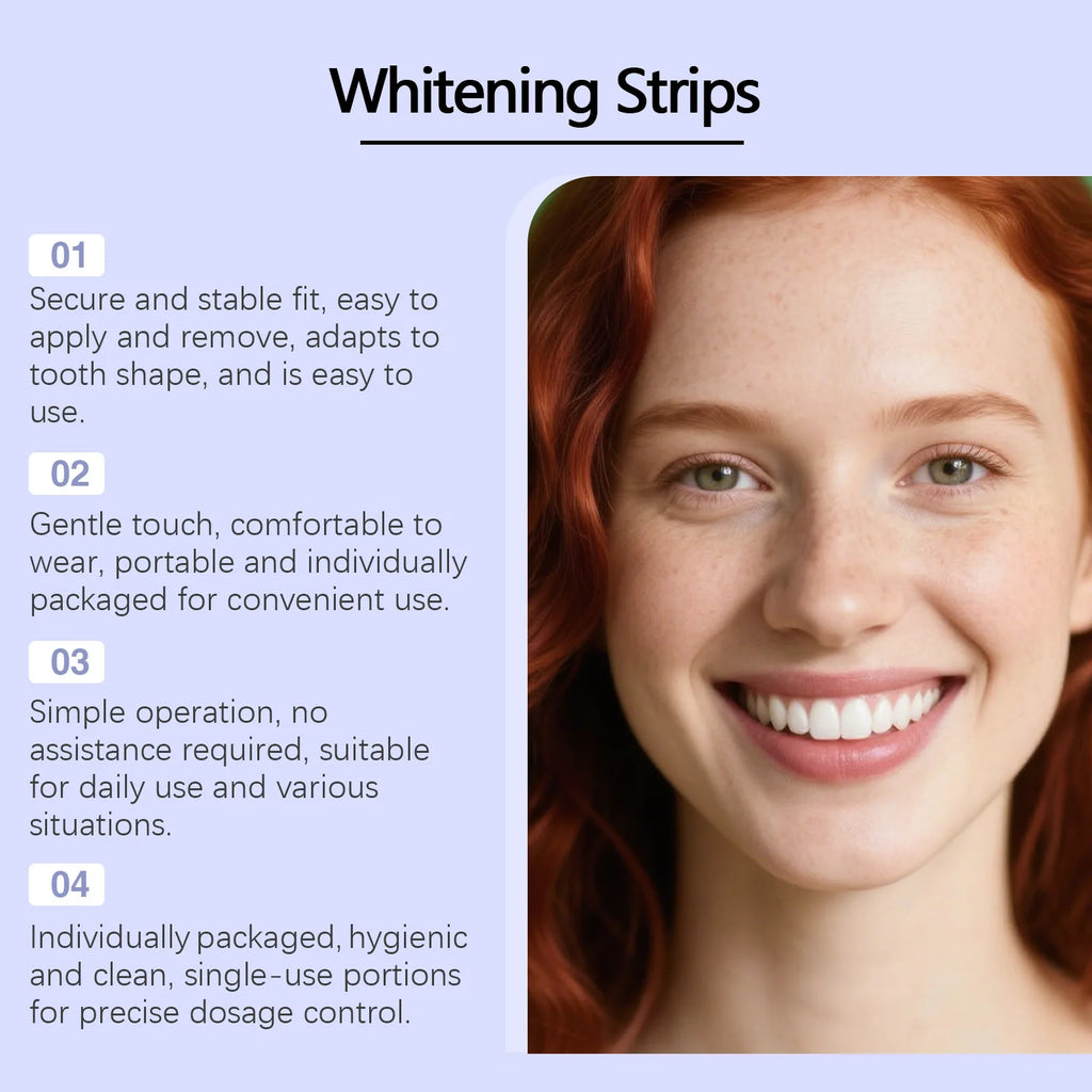 Purple Teeth Whitening Strips – Instant Stain Corrector for a Brighter Smile