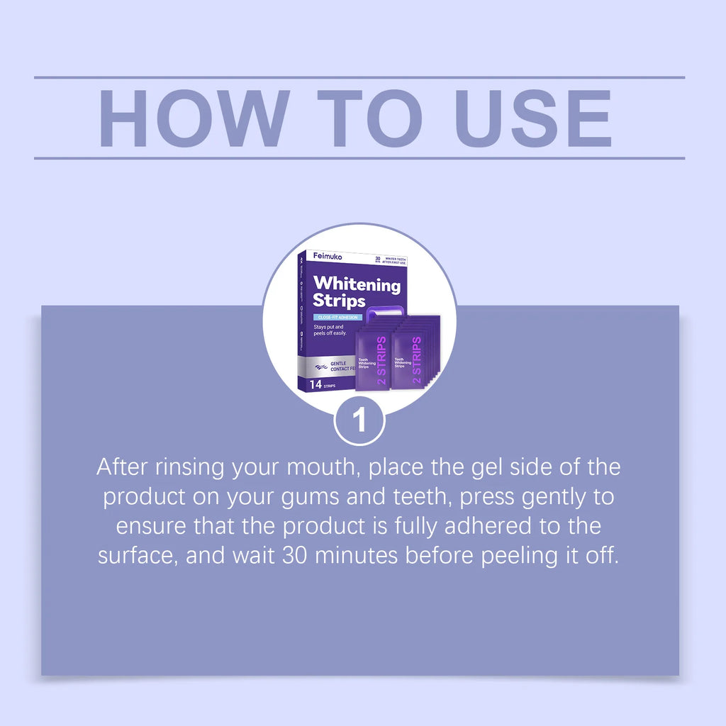 Purple Teeth Whitening Strips – Instant Stain Corrector for a Brighter Smile