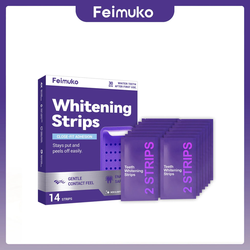 Purple Teeth Whitening Strips – Instant Stain Corrector for a Brighter Smile