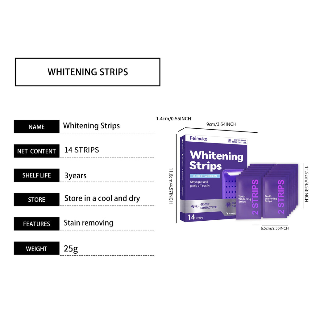 Purple Teeth Whitening Strips – Instant Stain Corrector for a Brighter Smile