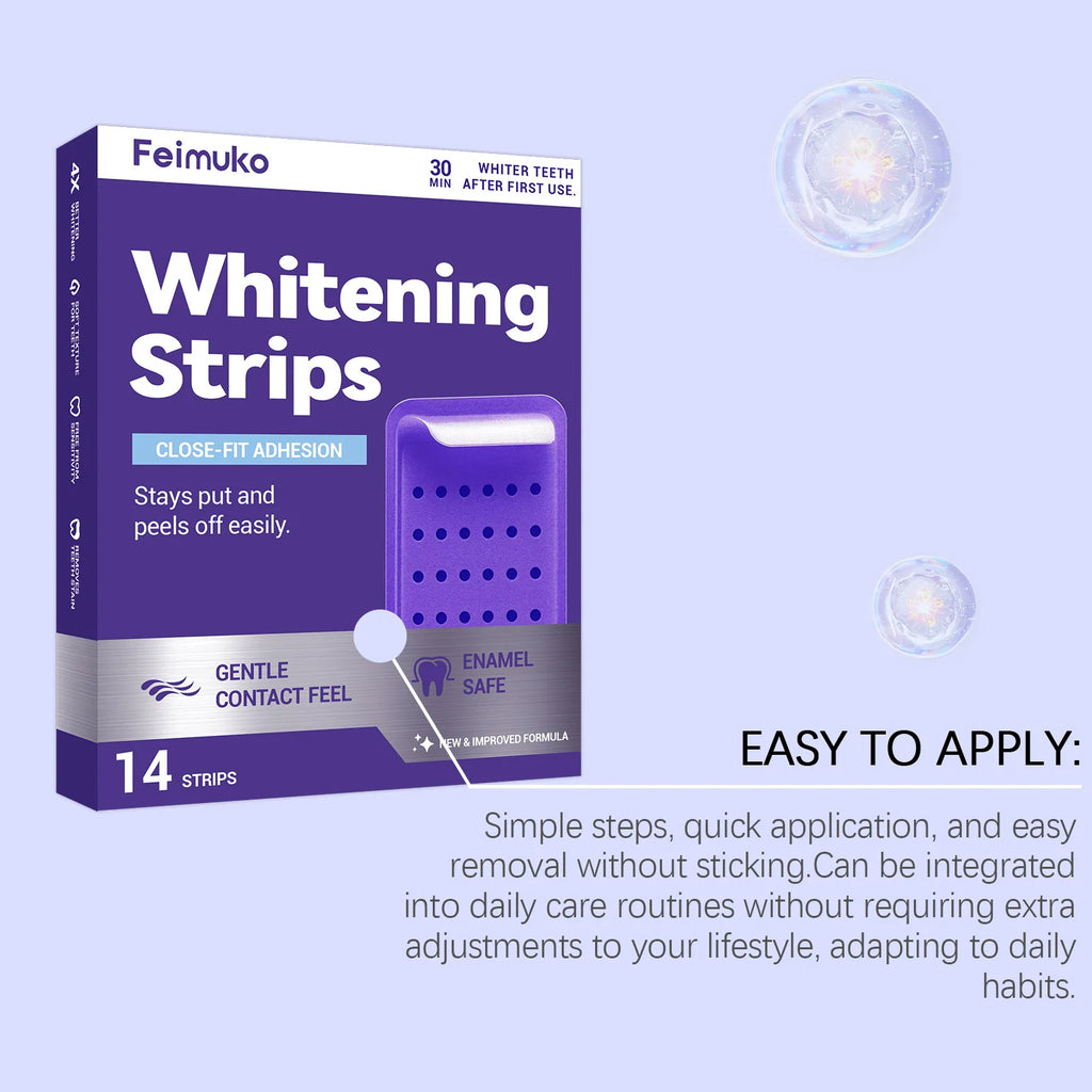Purple Teeth Whitening Strips – Instant Stain Corrector for a Brighter Smile