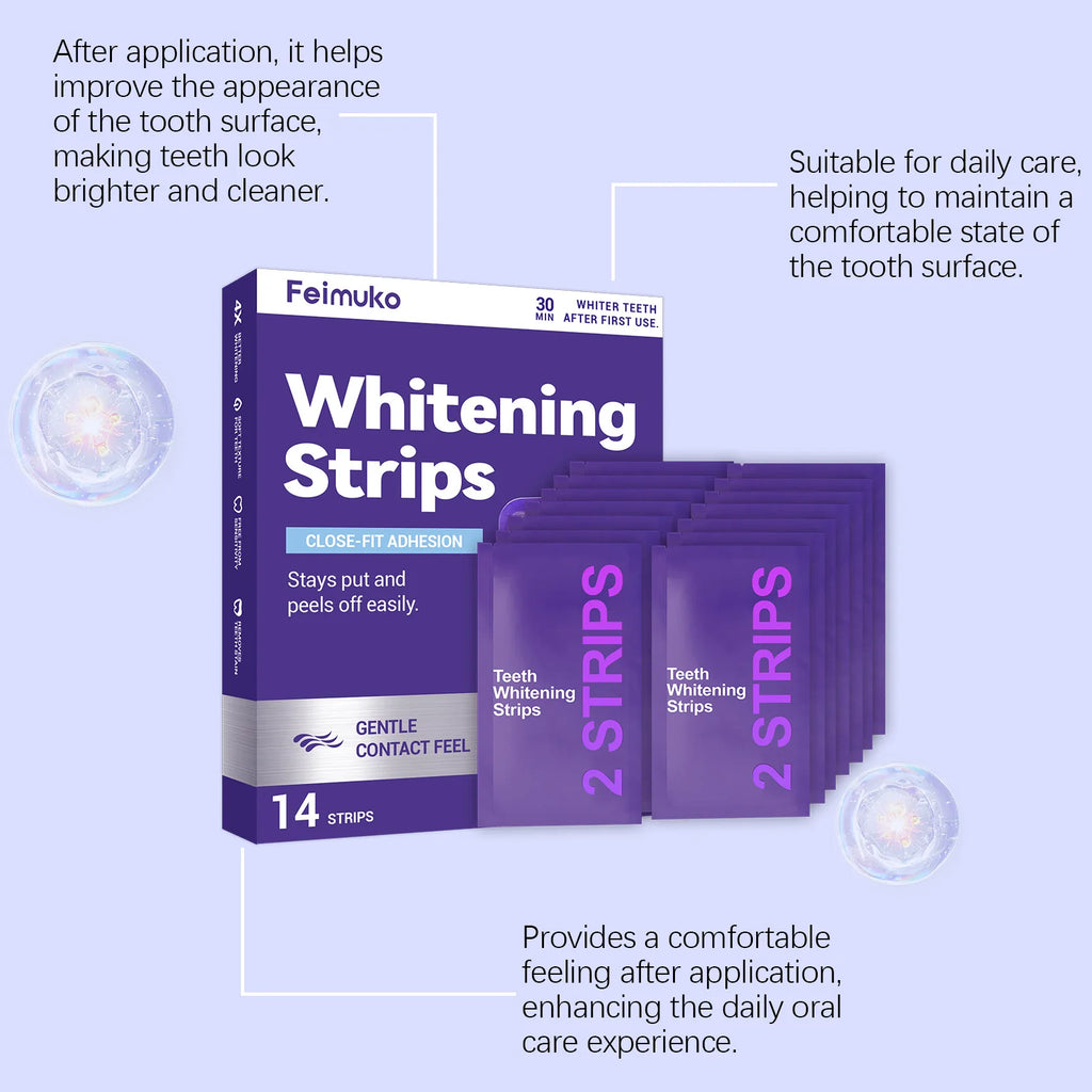Purple Teeth Whitening Strips – Instant Stain Corrector for a Brighter Smile