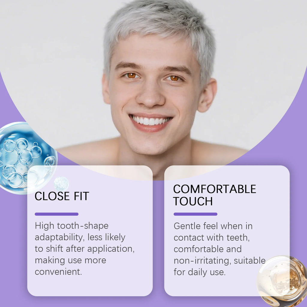Purple Teeth Whitening Strips – Instant Stain Corrector for a Brighter Smile
