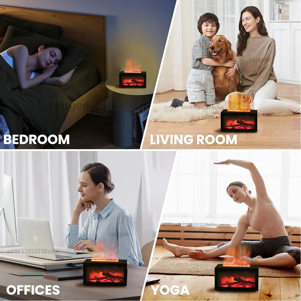 FlameMist™ Aromatherapy Fireplace Humidifier