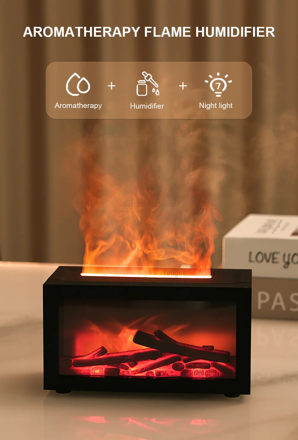 FlameMist™ Aromatherapy Fireplace Humidifier